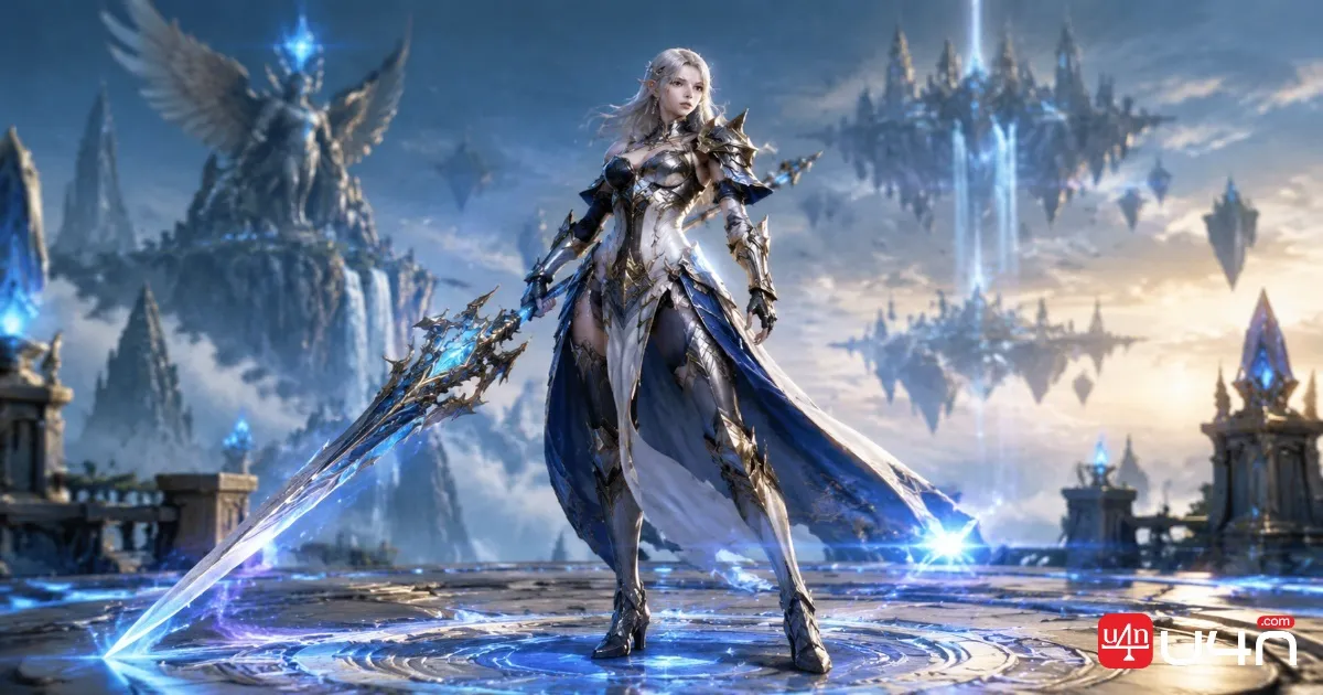 Aion 2 fantasy character wearing detailed armor and carrying a weapon
