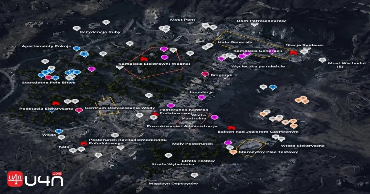 Mapa lokalizacji Raider Cache na Dam Battlegrounds