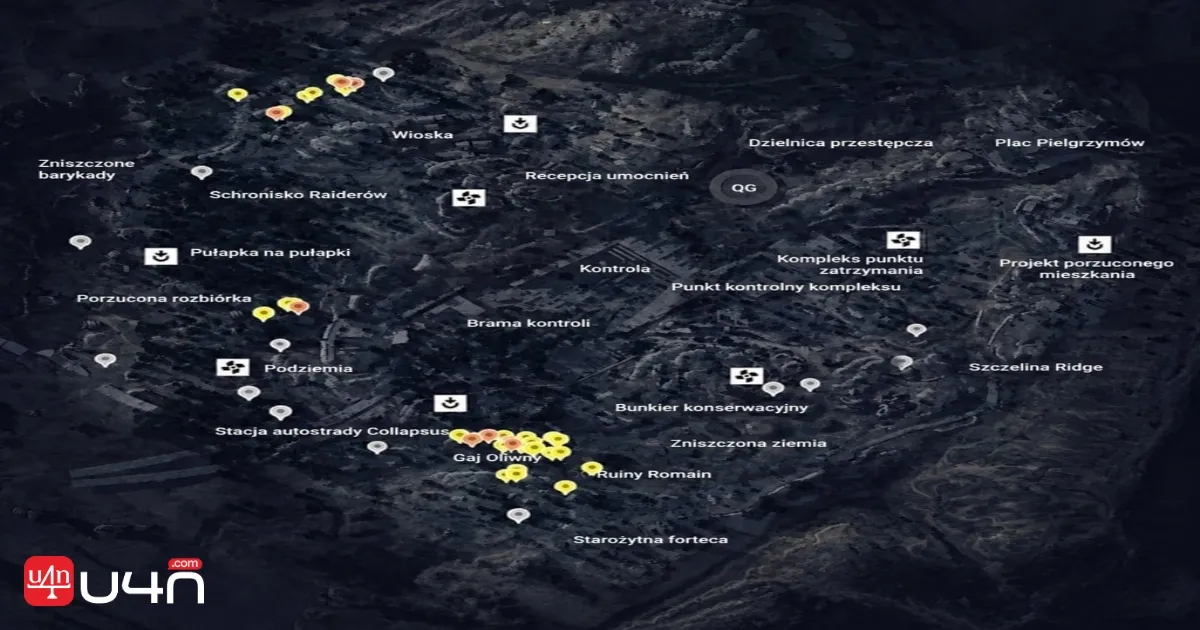 Mapa lokalizacji Raider Cache na Blue Gate