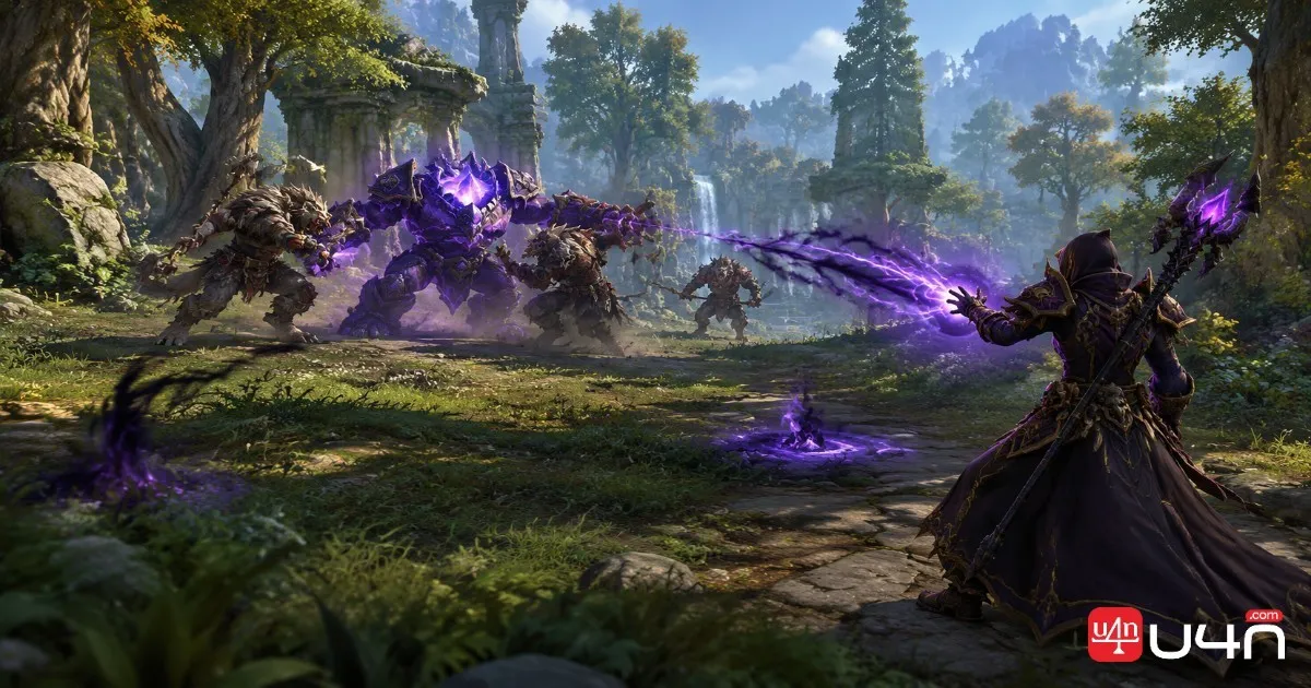 Warlock with demon companions illustrating pet selection and combat utility in WoW Forever
