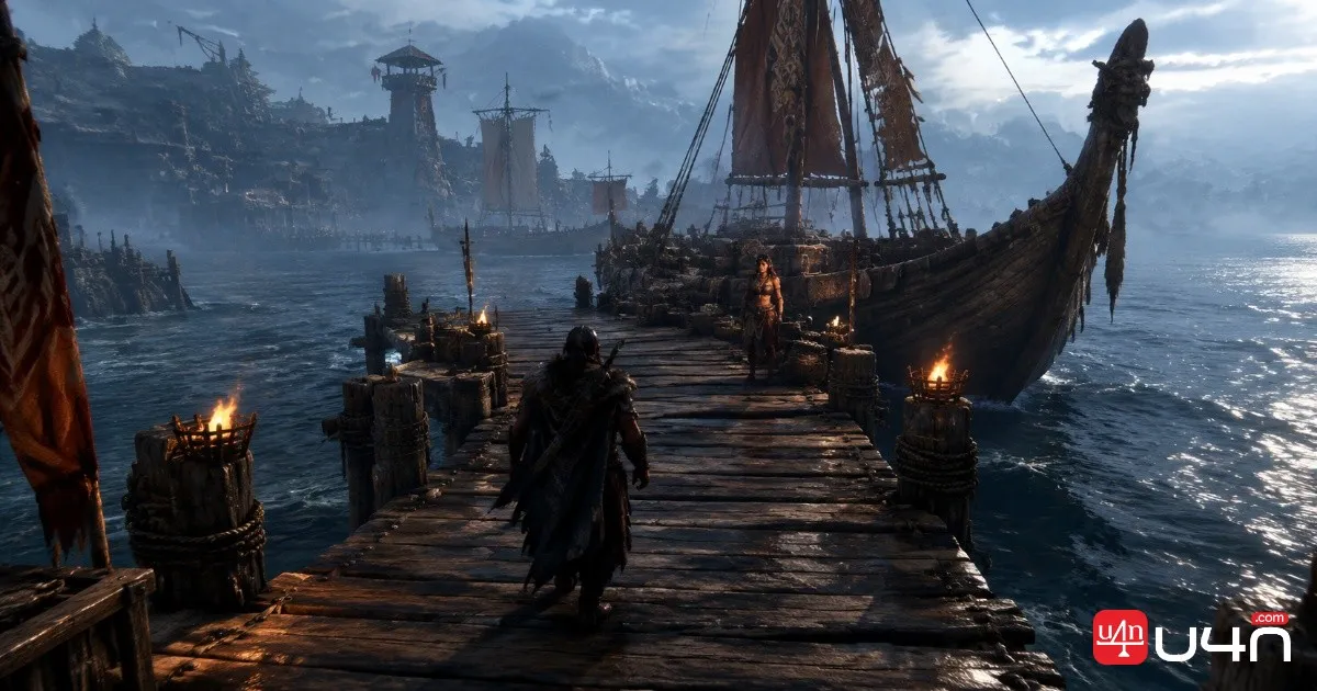 Kingsmarch pier and a Karui ship in Path of Exile 2