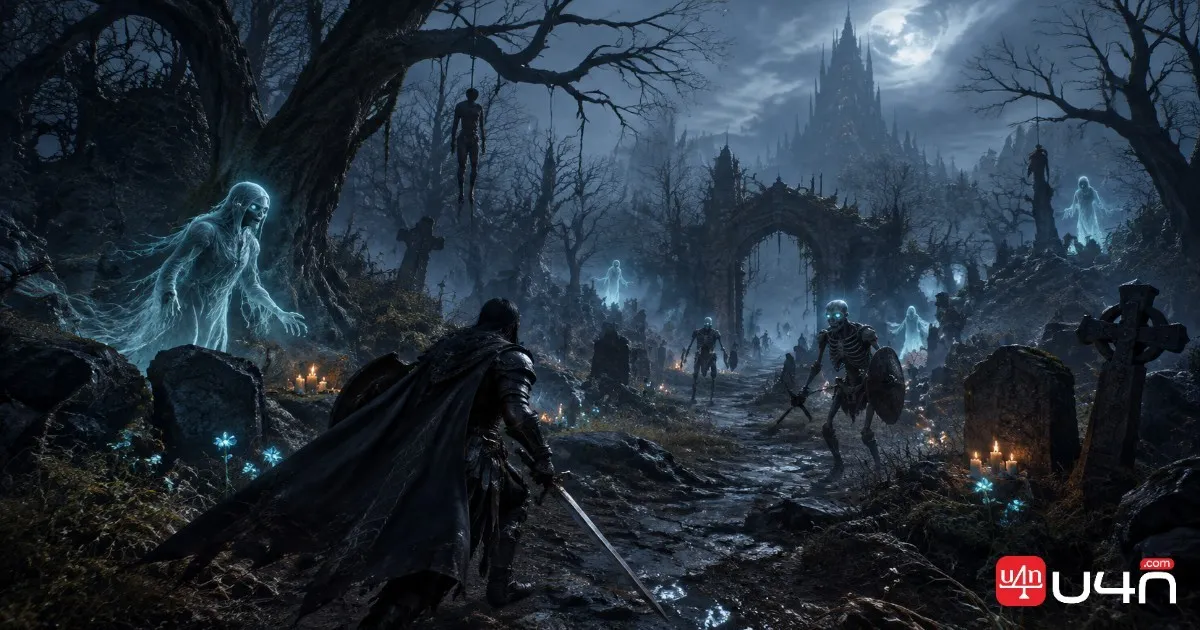 Wraith Forest dungeon environment in SOL: enchant