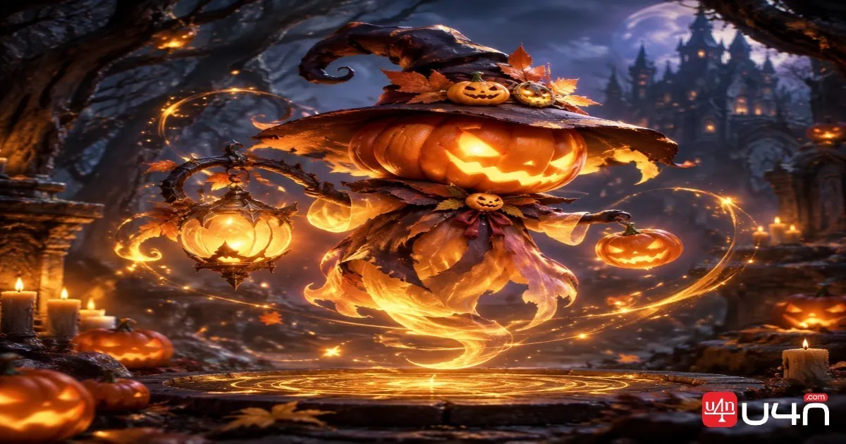 Pumpkin-themed spirit and Halloween crafting rewards in SOL: enchant