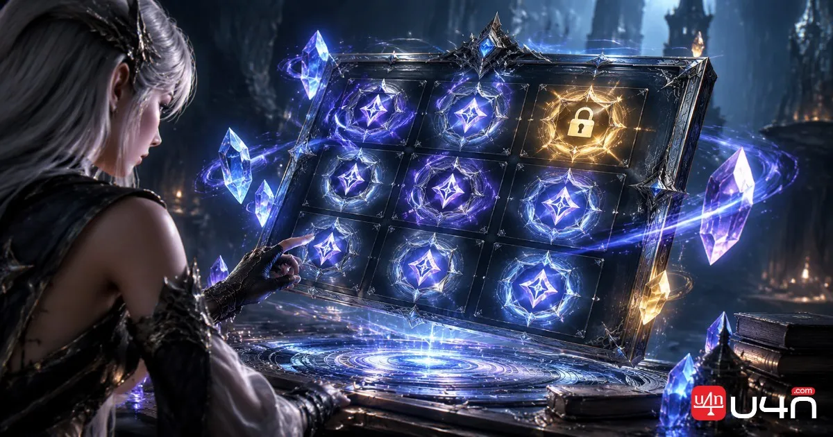 Aion 2 Genus Insight nine-slot attribute board highlighting Slot 4 for offensive optimization