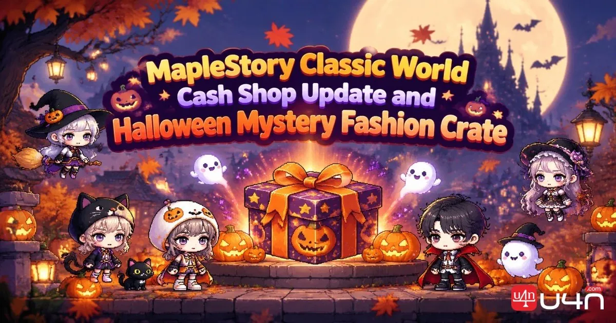 MapleStory Classic World Cash Shop Update and Halloween Mystery Fashion Crate