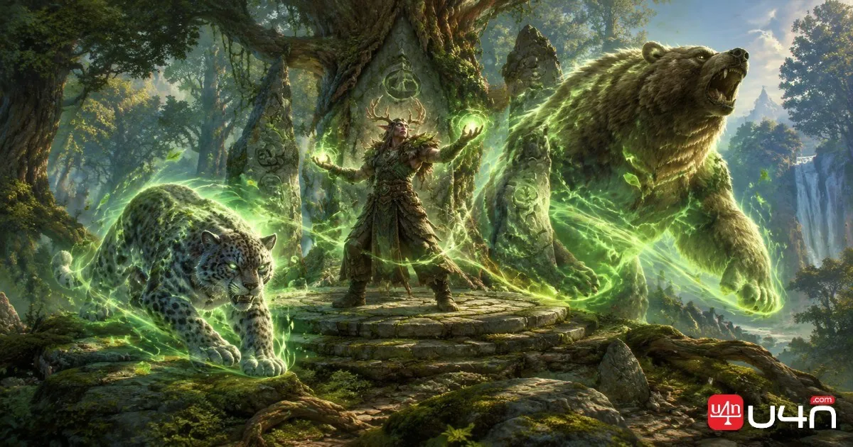 World of Warcraft Forever Druid shapeshifting between caster, cat, and bear forms