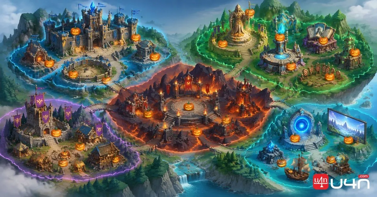 Pumpkin location checklist organized by game area