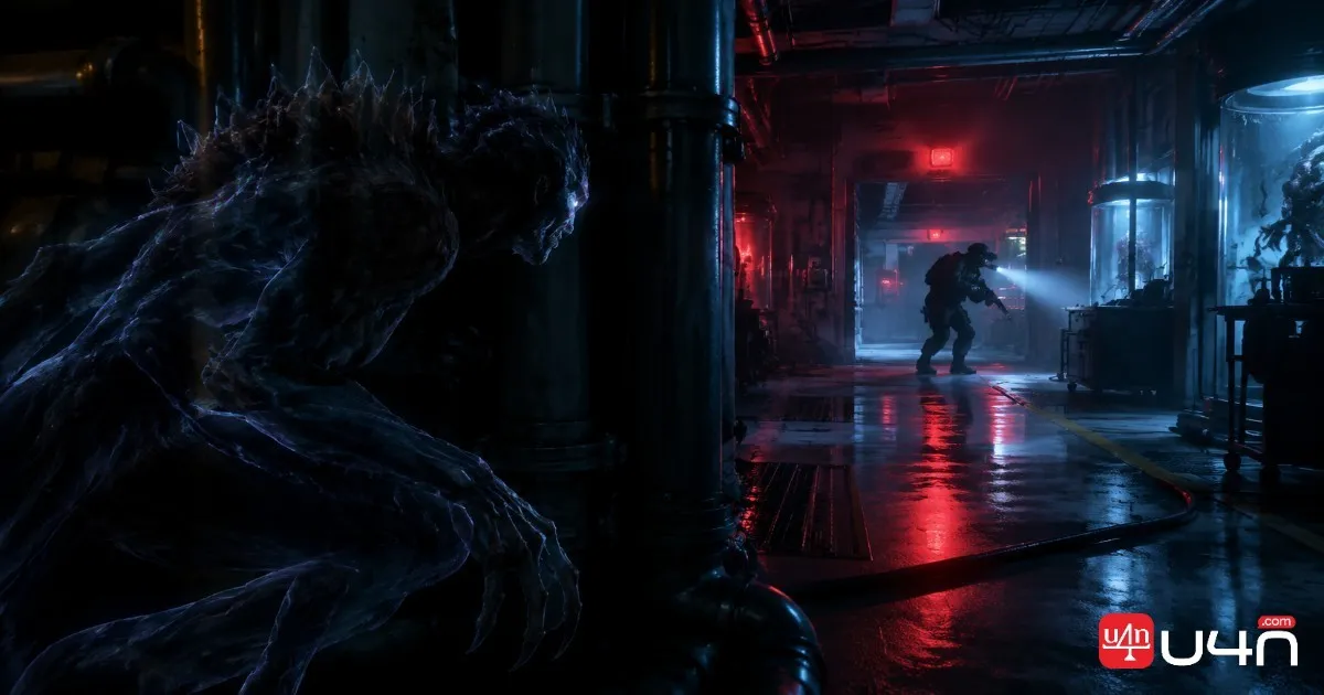 Rainbow Six Siege Doktor's Curse Hunter operators searching the dark laboratory