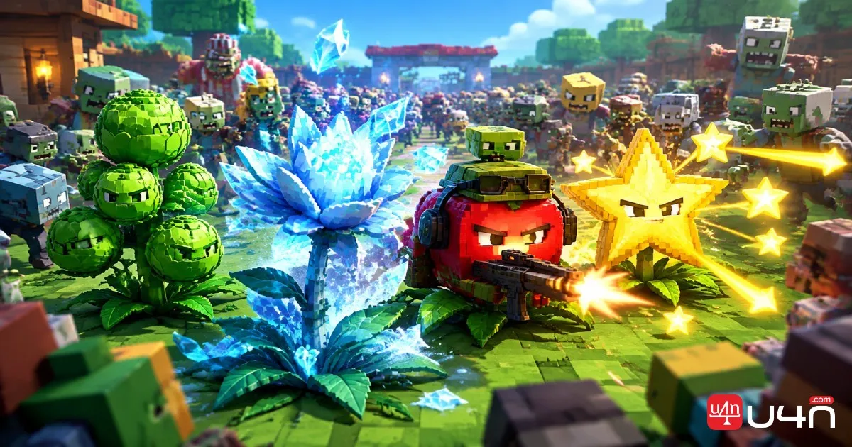 Late game Plants vs Brainrots garden featuring powerful premium plants and advanced upgrades