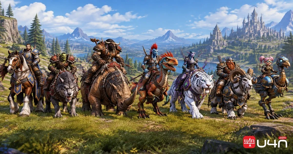 Paladin warhorse and Warlock class mount in WoW Forever