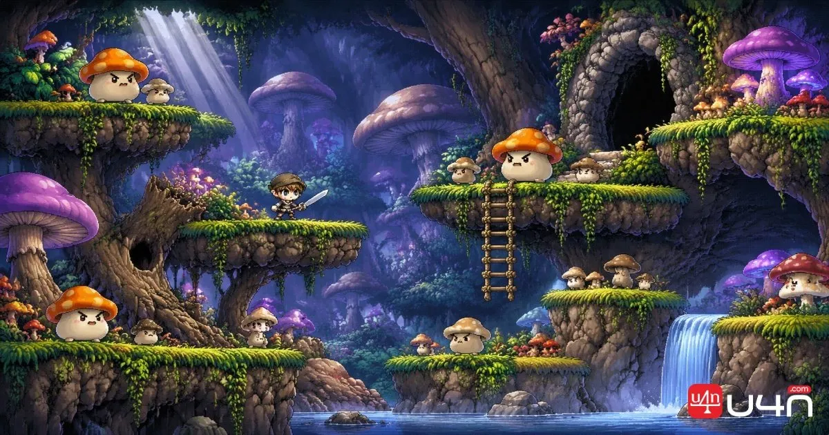 Forgotten Hollow new training area in MapleStory Classic World