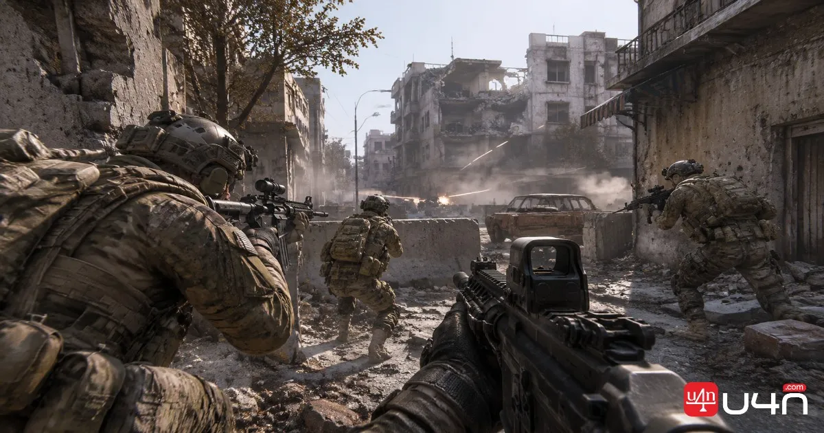 WARDOGS infantry squad fighting through an urban battlefield in Limited Mode