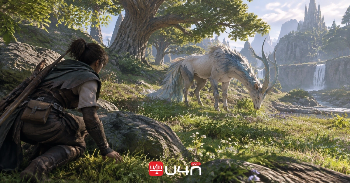 A player preparing to tame a wild fantasy creature in Icarus Online