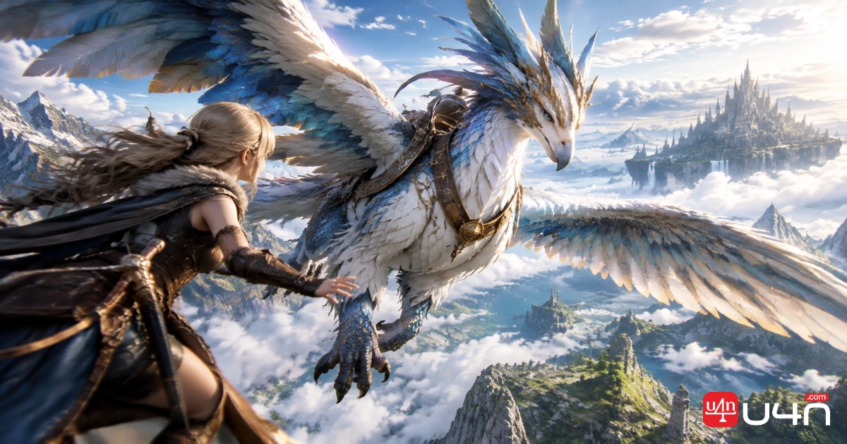 Icarus Online player taming a fantasy Familiar in an open-world environment