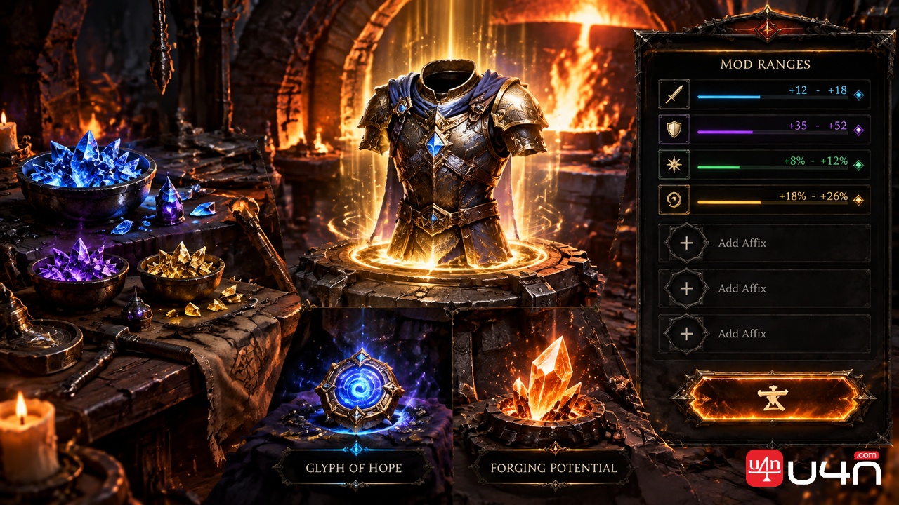 Last Epoch Forge crafting equipment and affixes