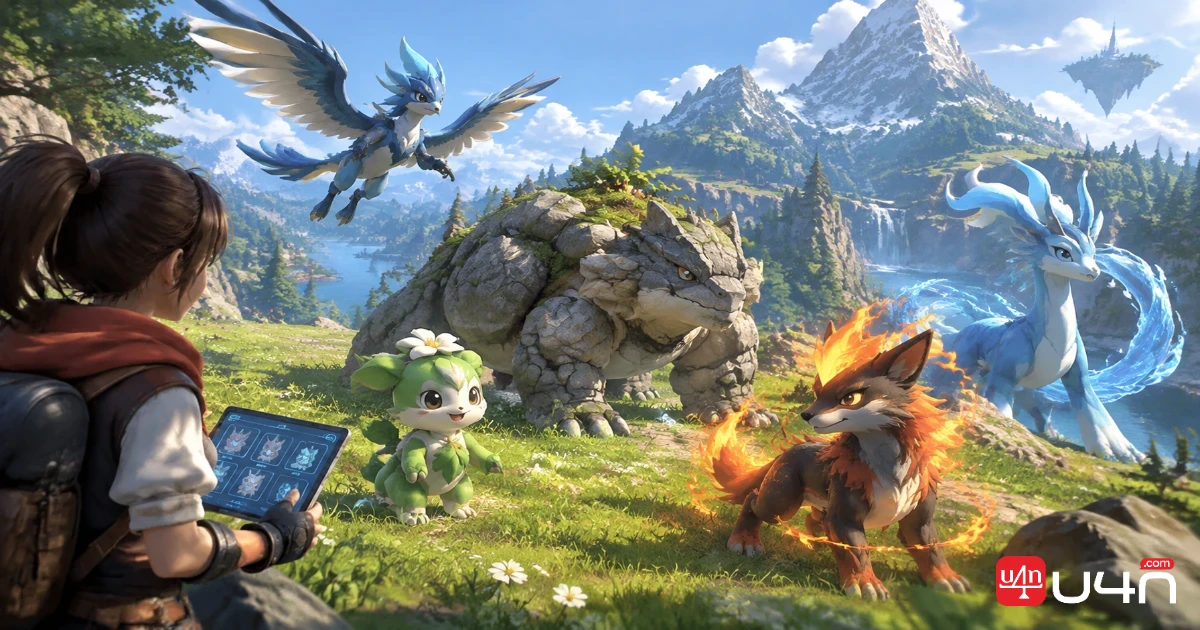 A varied collection of fantasy companions in an open-world creature survival game