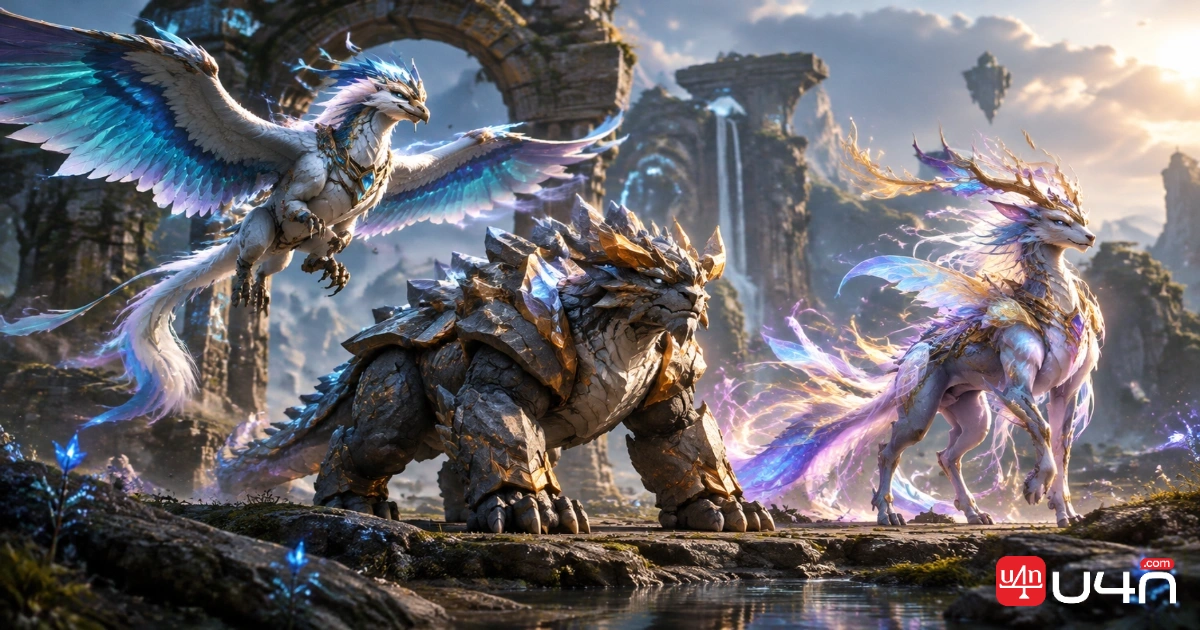A collection of distinctive fantasy Fellows representing sealing synthesis and evolution