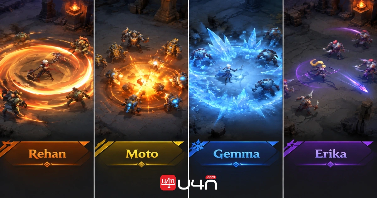 Rehan Moto Gemma and Erika starter playstyle comparison