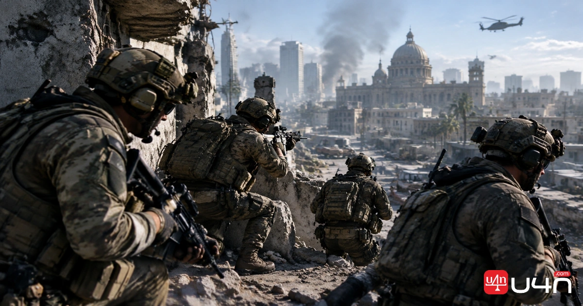 Battlefield 6 squad coordinating an objective push