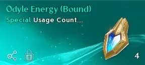 Odyle Energy Bound reward with a quantity of four