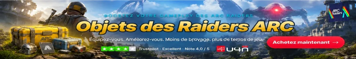 Acheter des objets/plans ARC Raiders sur U4N