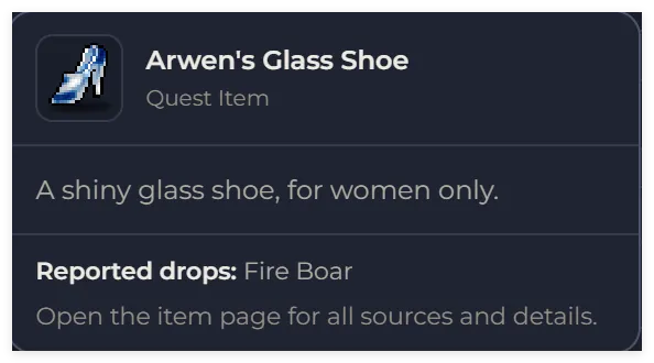 Arwen's Glass Shoe | Global > Global MapleStory Classic World