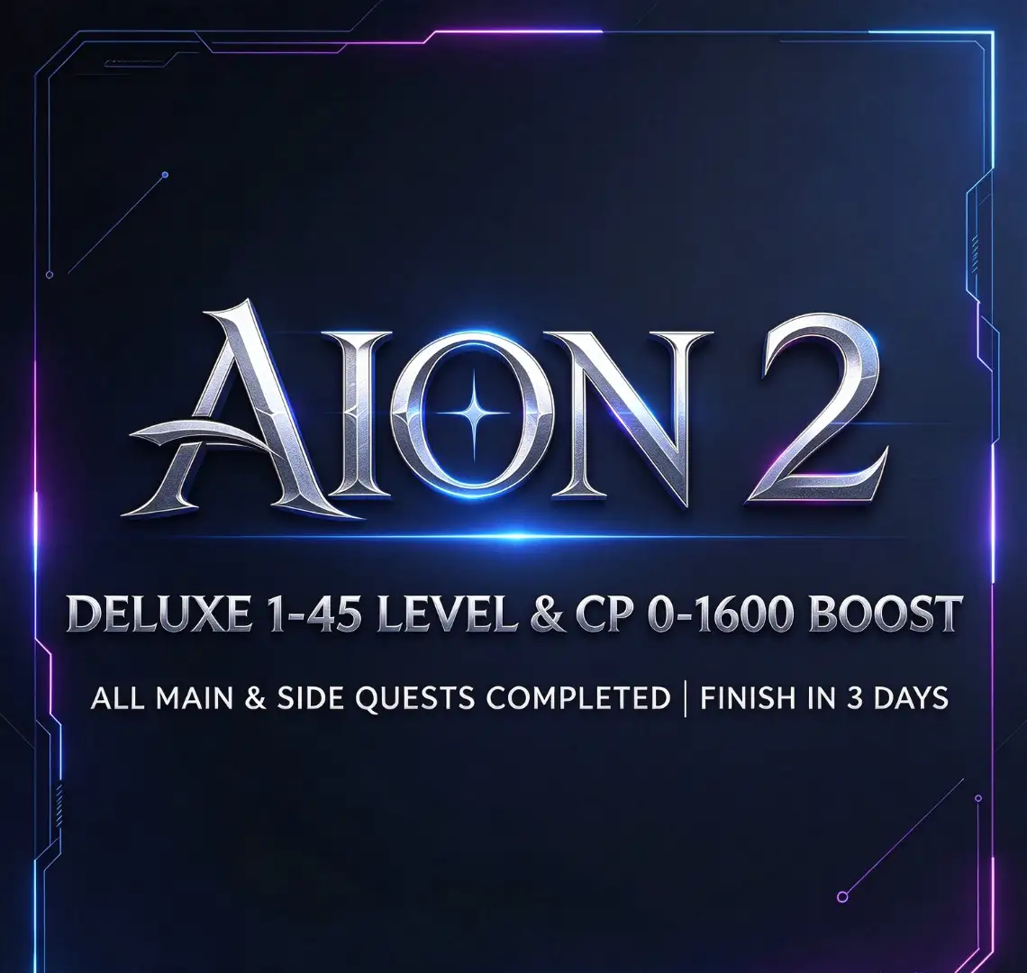 Aion 2 Deluxe 1-45 Level & CP 0-1600 Boost | All