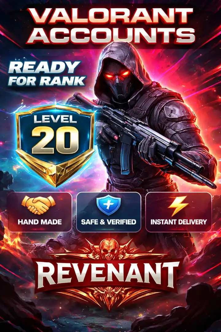 EU Valorant Account  Ranked Ready  Level 20  Hand Leveled | PC > EU/TR/MENA/CIS