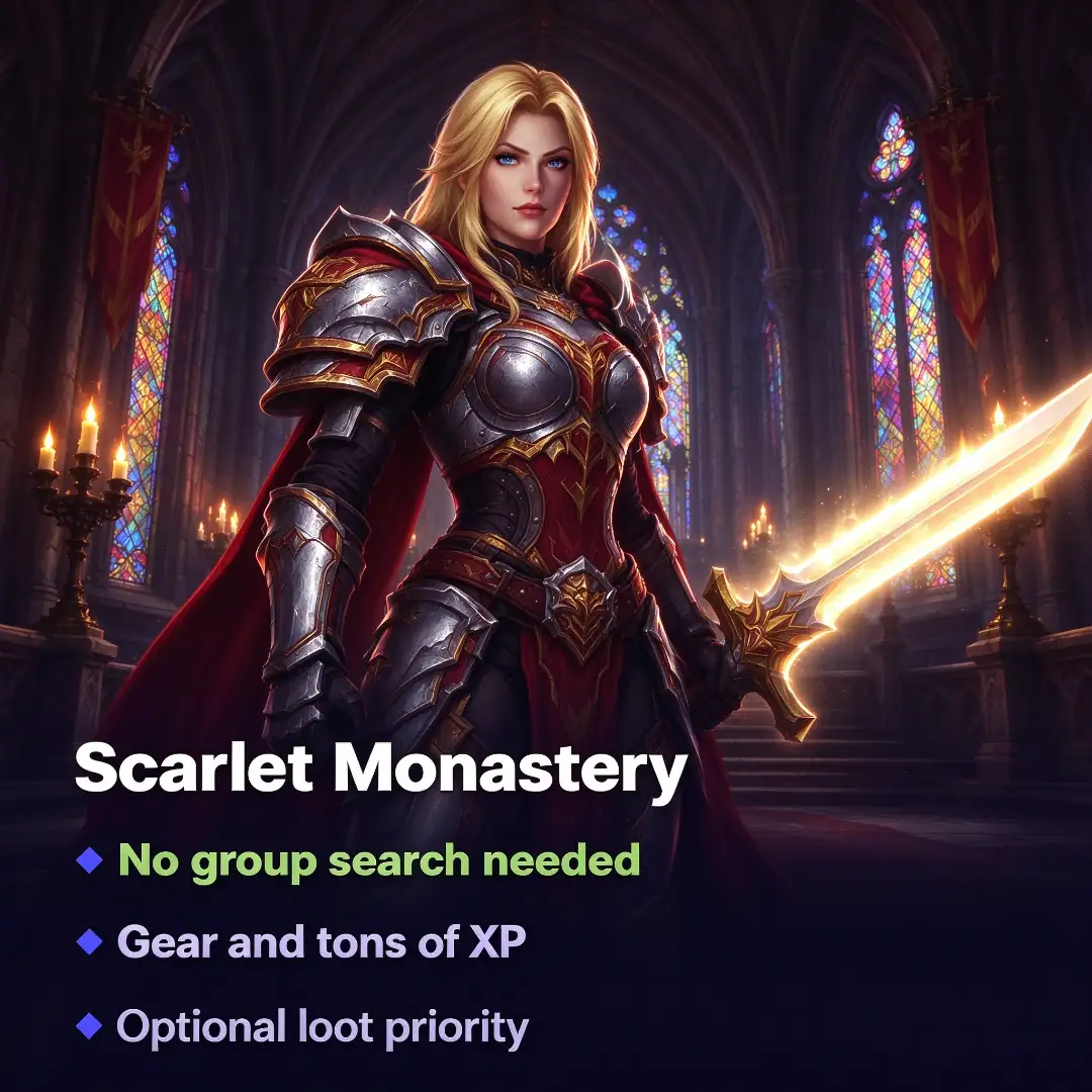 WoW Forever Scarlet Monastery Boost | Beta Server US > PVE - Alliance