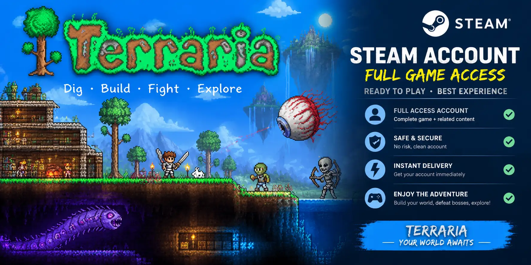 Terraria  - Steam Account - Full Access | Global