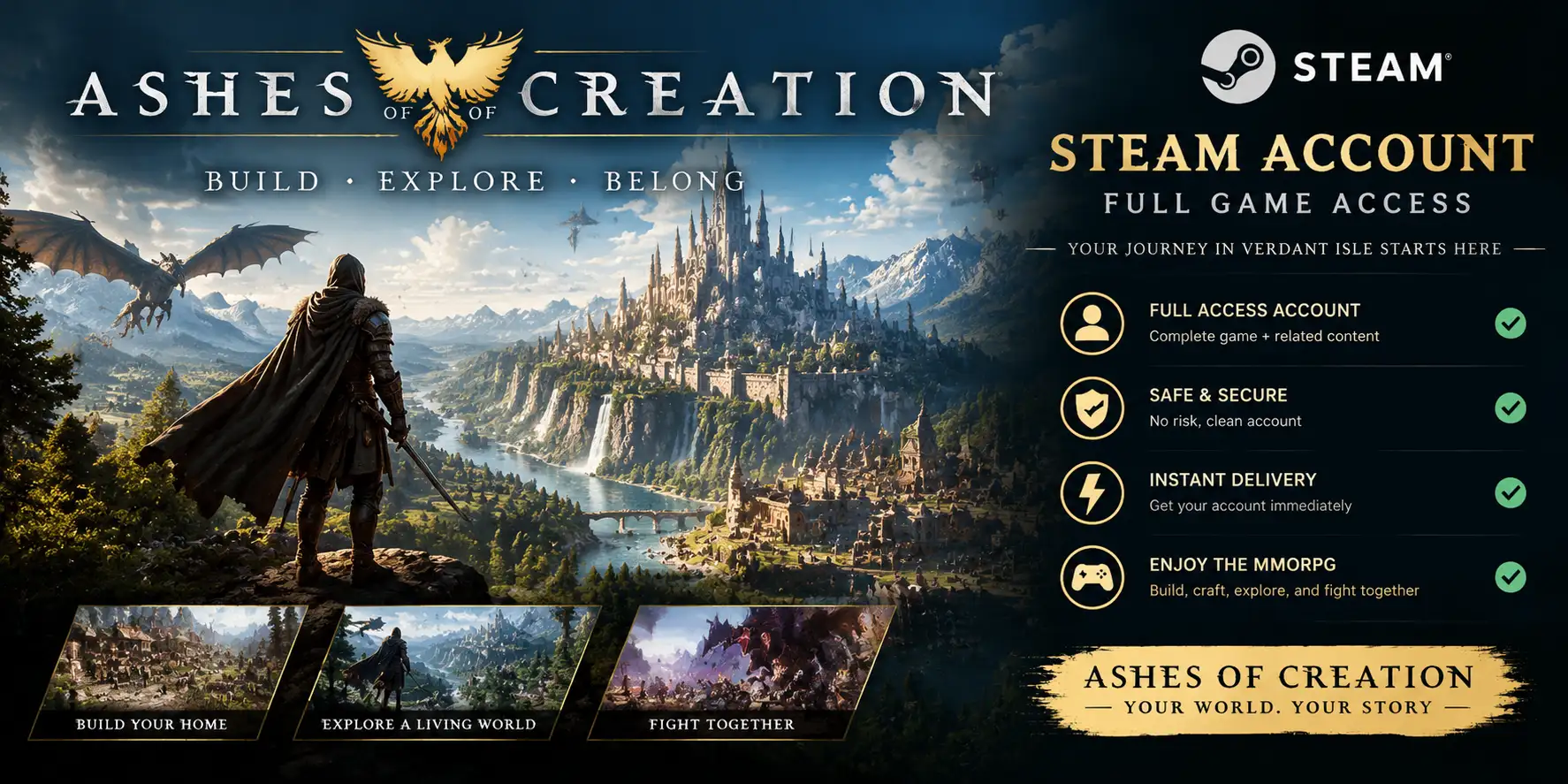 Ashes of Creation - Steam Account - Full Access | Global
