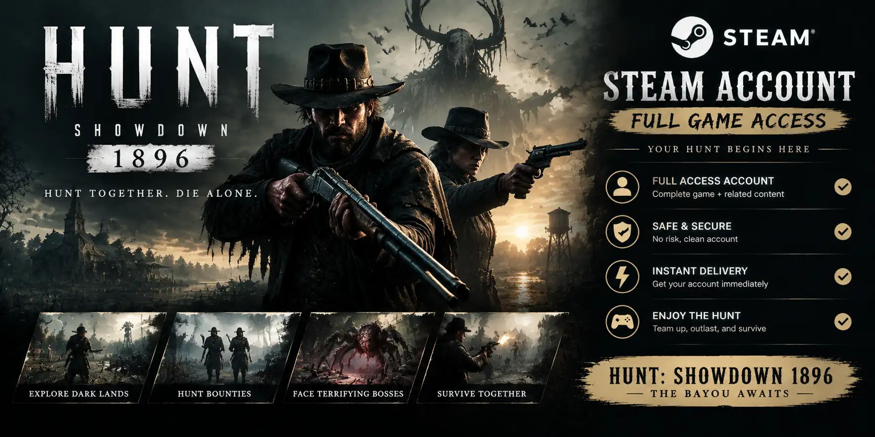 Hunt Showdown 1896 - Steam Account - Full Access | Global