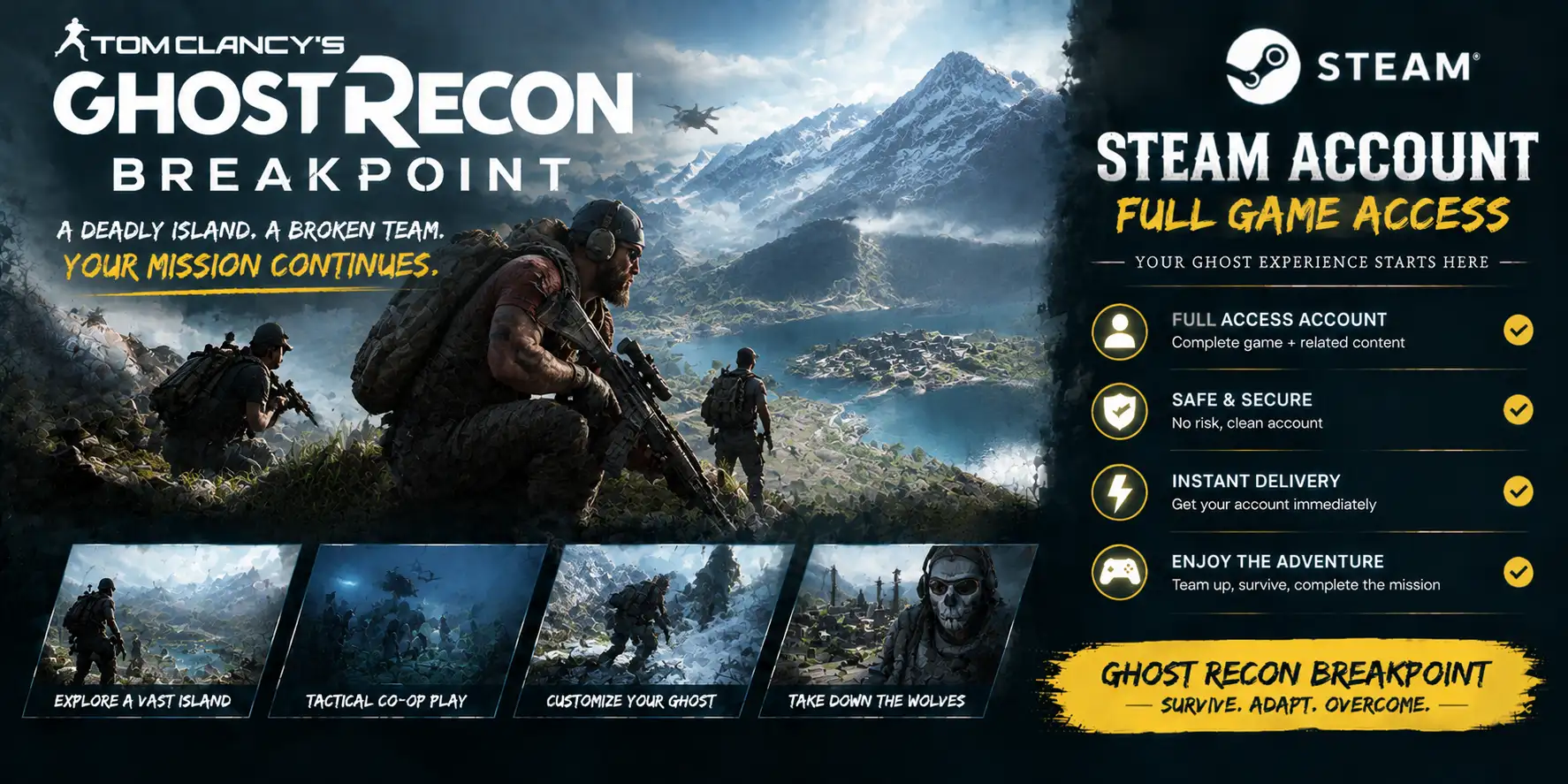 Ghost Recon  Breakpoint - Steam Account - Full Access | Global