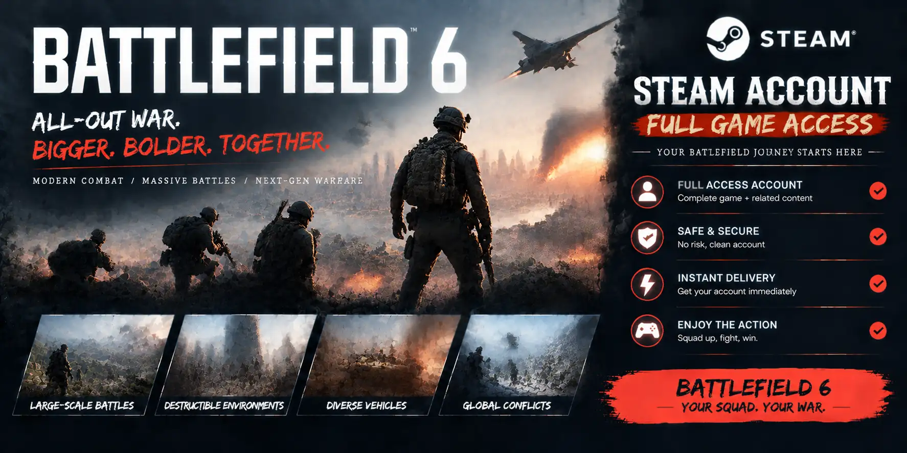 Battlefield 6 - Steam Account - Full Access | Global