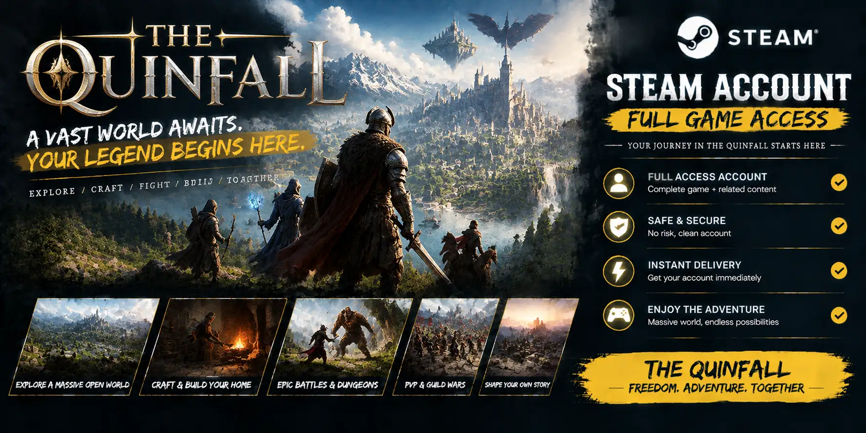 The Quinfall - Steam Account - Full Access | Global
