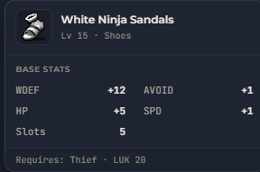 White Ninja Sandals | Global > Global MapleStory Classic World