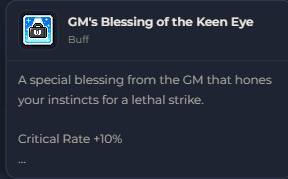 GM's Blessing of the Keen Eye | Global > Global MapleStory Classic World