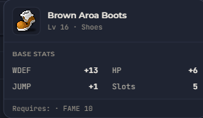 Brown Aroa Boots | Global > Global MapleStory Classic World
