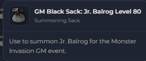 GM Black Sack Jr. Balrog Level 80 | Global > Global MapleStory Classic World