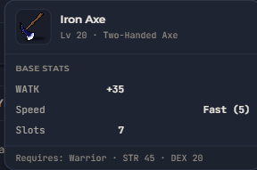 Iron Axe | Global > Global MapleStory Classic World