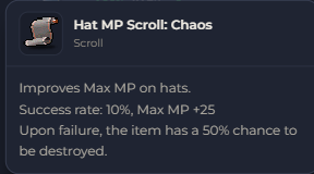 Hat MP Scroll Chaos | Global > Global MapleStory Classic World