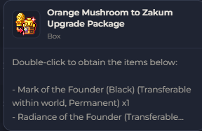 Orange Mushroom to Zakum Upgrade Package | Global > Global MapleStory Classic World