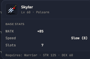 Skylar | Global > Global MapleStory Classic World