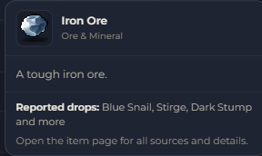 Iron Ore | Global > Global MapleStory Classic World