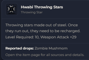 Hwabi Throwing Stars | Global > Global MapleStory Classic World