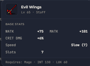 Evil Wings | Global > Global MapleStory Classic World