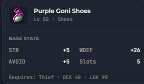 Purple Goni Shoes | Global > Global MapleStory Classic World
