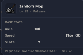 Janitor's Mop | Global > Global MapleStory Classic World