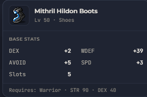 Mithril Hildon Boots | Global > Global MapleStory Classic World