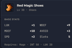 Red Magic Shoes | Global > Global MapleStory Classic World